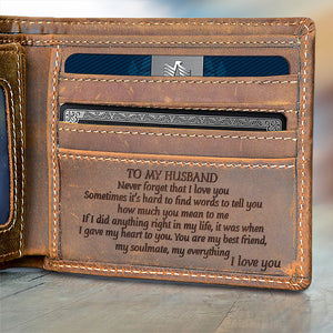 V1705 - You're My Everything - For Husband Engraved Wallet