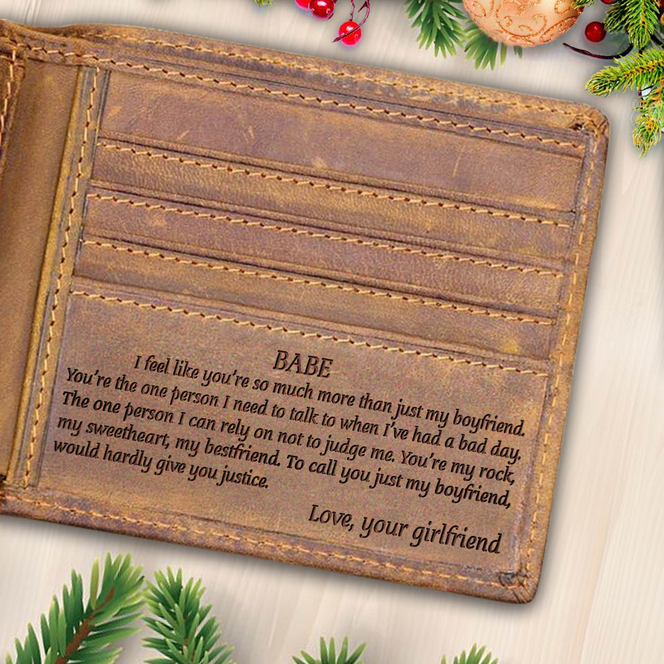 V1768 - You're So Much More Than Just My Boyfriend - For Boyfriend Engraved Wallet